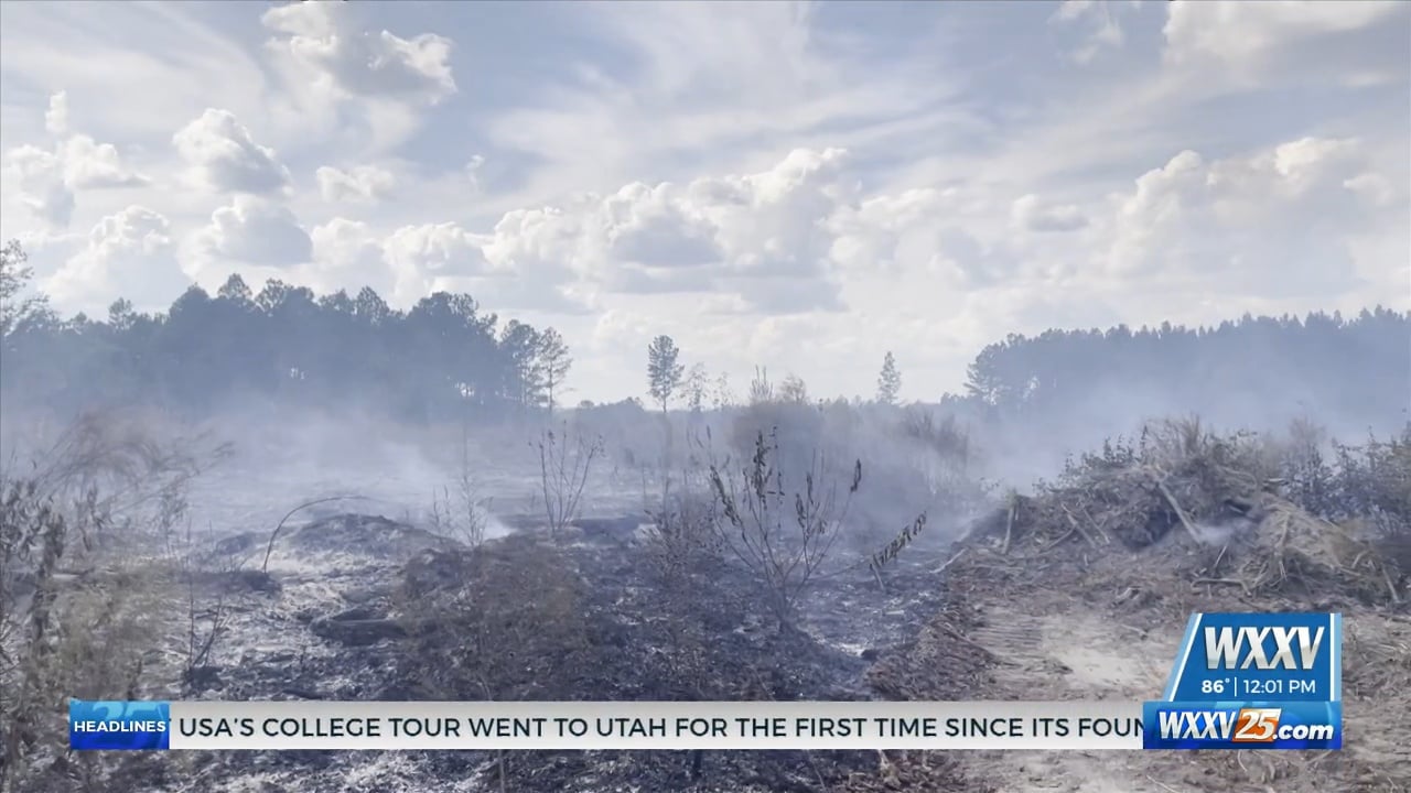 Large brush fire in Harrison County completely under control - WXXV News 25