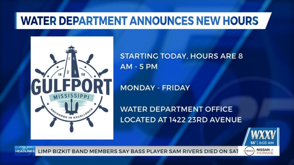 Gulfport Water Department Announces New Hours