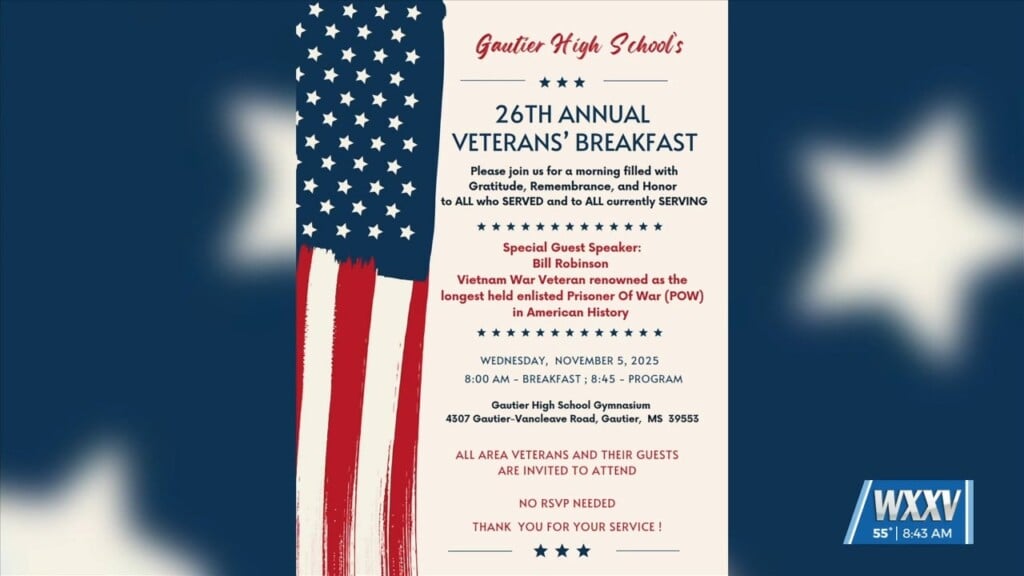 Gautier High School Hosting Annual Veterans Breakfast