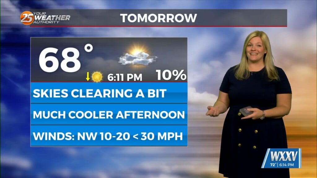 Overnight Showers, Breezy Wednesday