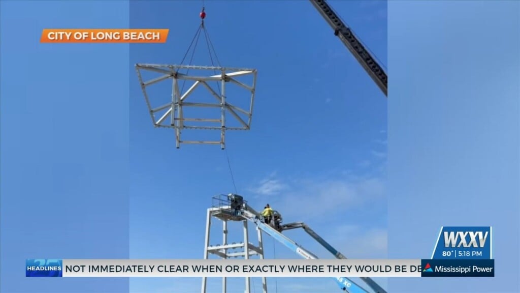 Top Of Long Beach Lighthouse Installed