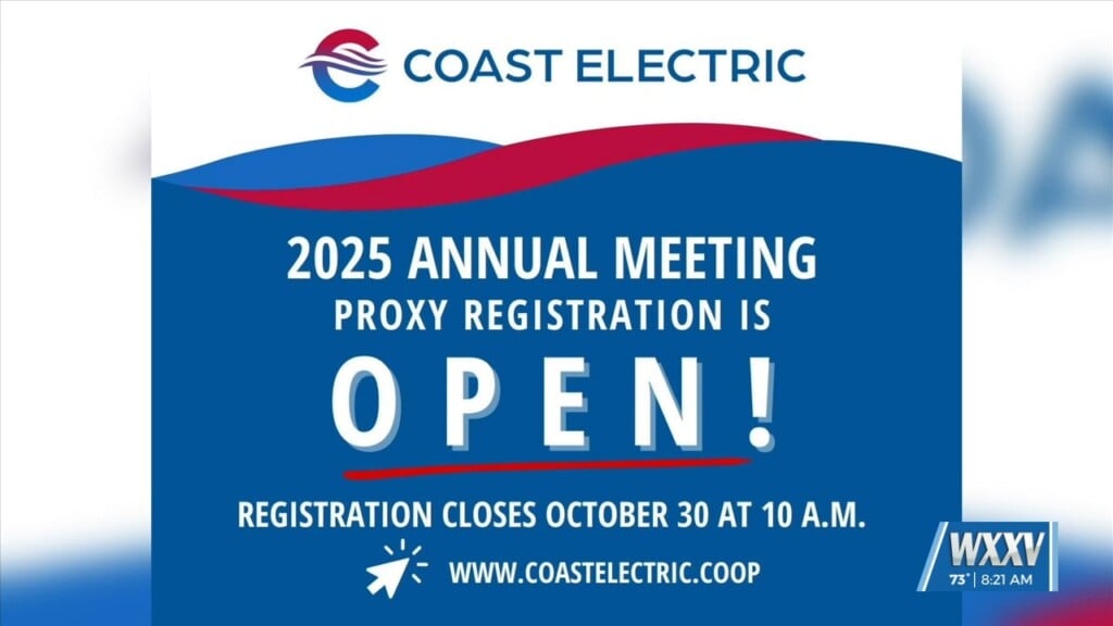 Deadline For Proxy Registration For Coast Electric Annual Meeting Approaching