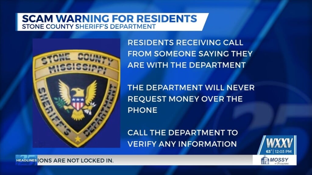 Stone County Sheriff’s Department Warning Of Scam