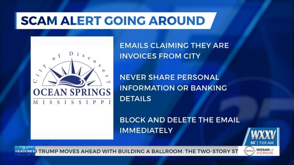 City Of Ocean Springs Warns Of Scam Emails