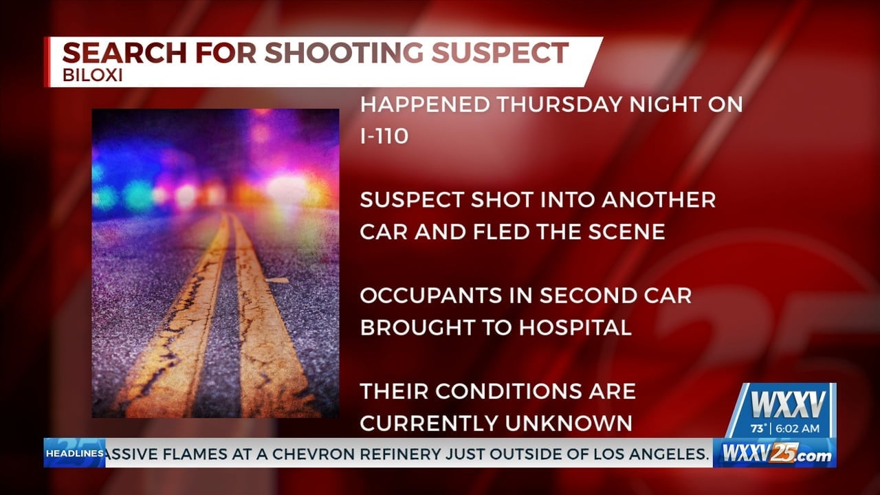 Biloxi searching for suspect in shooting on I-110 - WXXV News 25