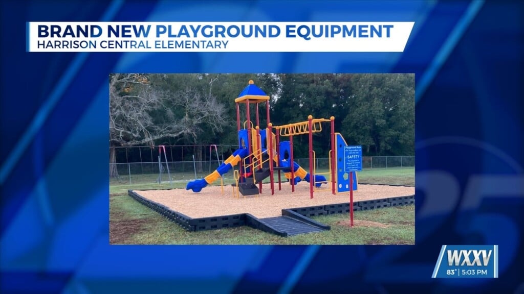 Harrison Central Elementary School Gets New Playground Equipment
