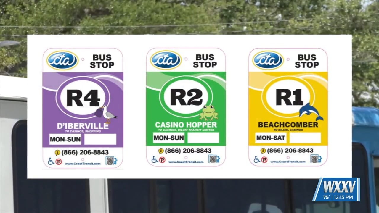 Coast Transit Authority debuting new bus stop signs - WXXV News 25