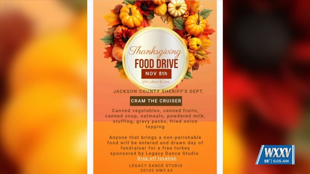 Jackson County Sheriff’s Office Cram The Cruiser Thanksgiving Food Drive