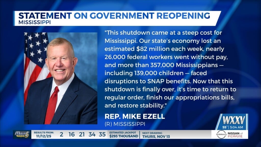 Rep. Mike Ezell Comments On Government Reopening