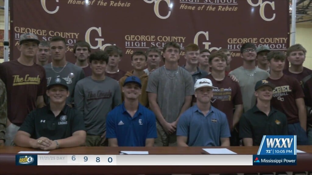 Four George County Rebels Sign Baseball Scholarships!