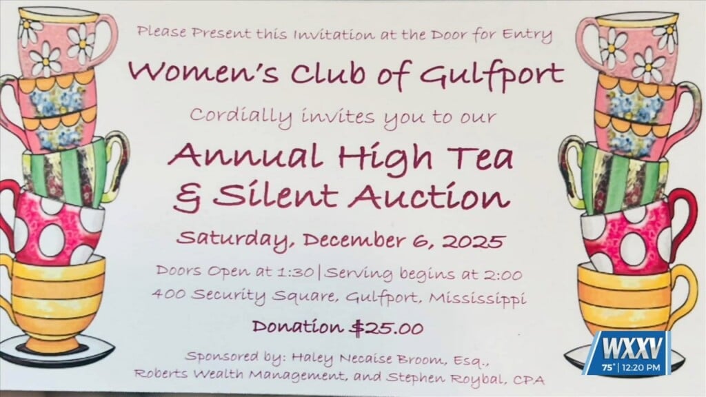 Women’s Club Of Gulfport High Tea And Silent Auction