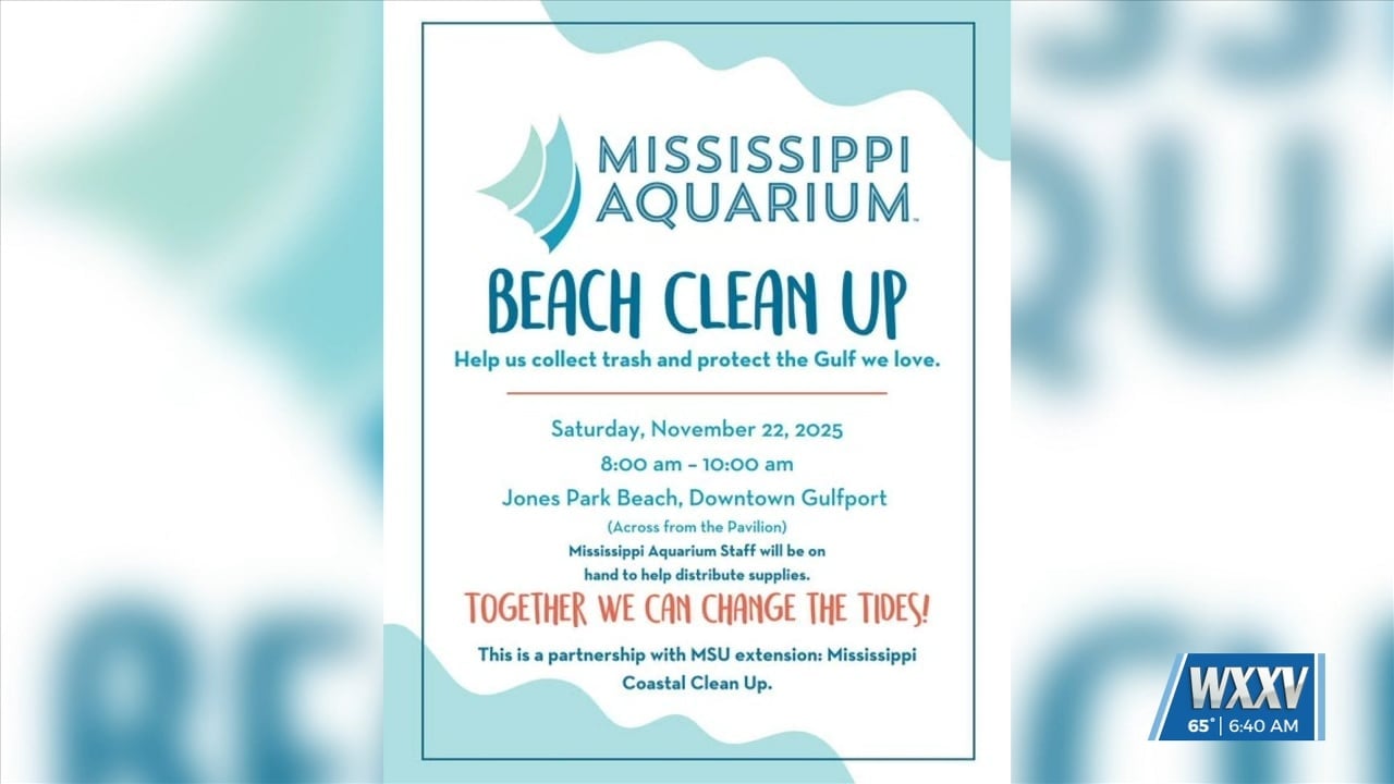 Mississippi Aquarium hosting beach cleanup