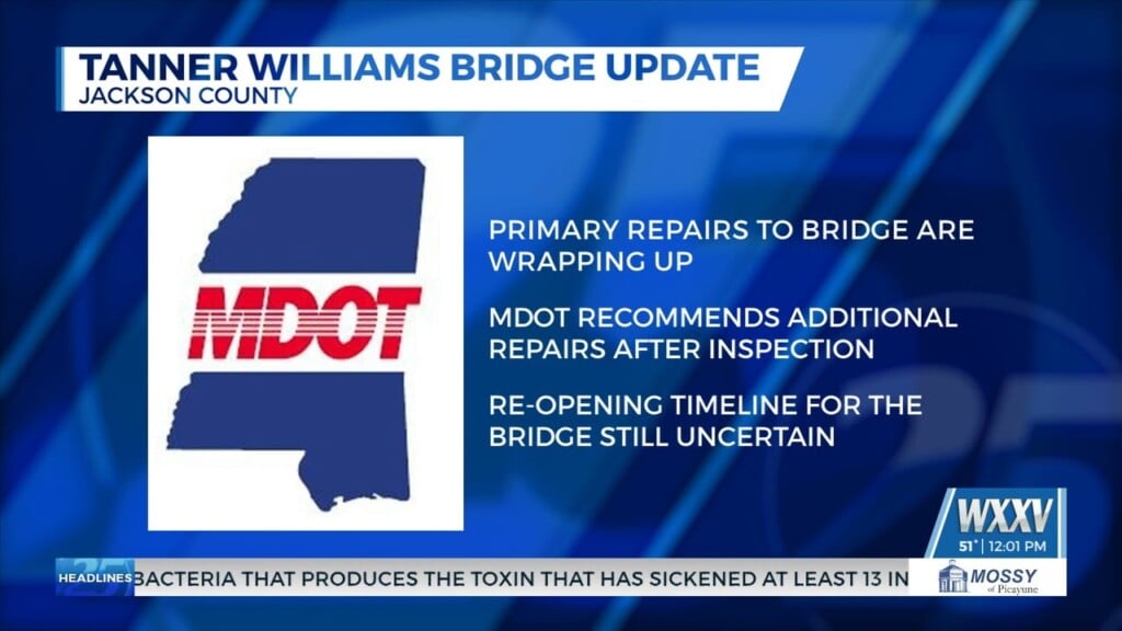 Repairs Are Wrapping On Tanner Williams Bridge In Jackson County