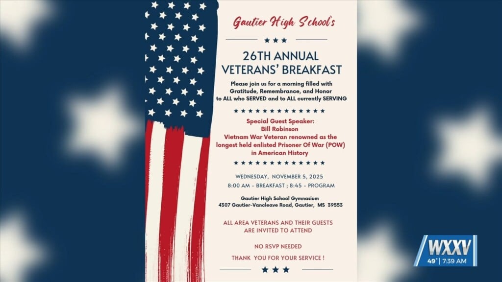 Gautier High Hosting Veterans Breakfast