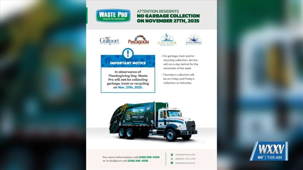 Waste Pro Not Collecting Garbage On Thanksgiving Day