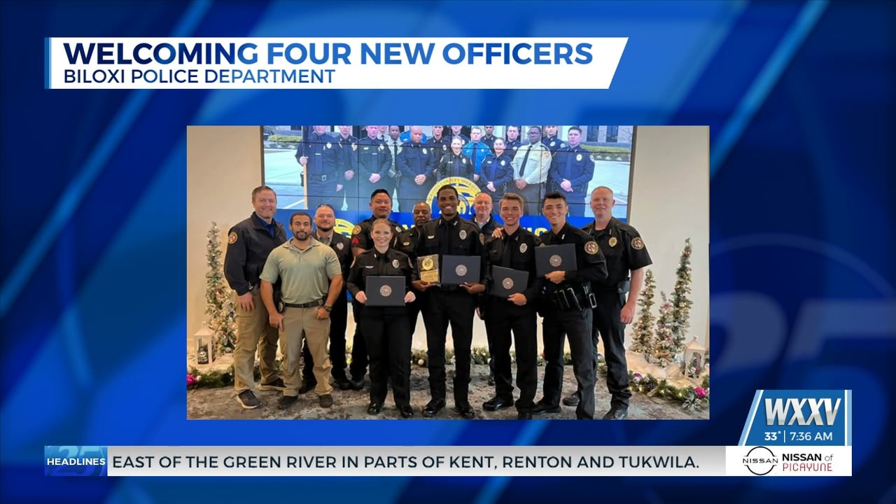 Biloxi Police Department welcomes new officers - WXXV News 25