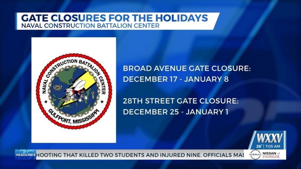 Naval Construction Battalion Center Gate Closures For Holidays