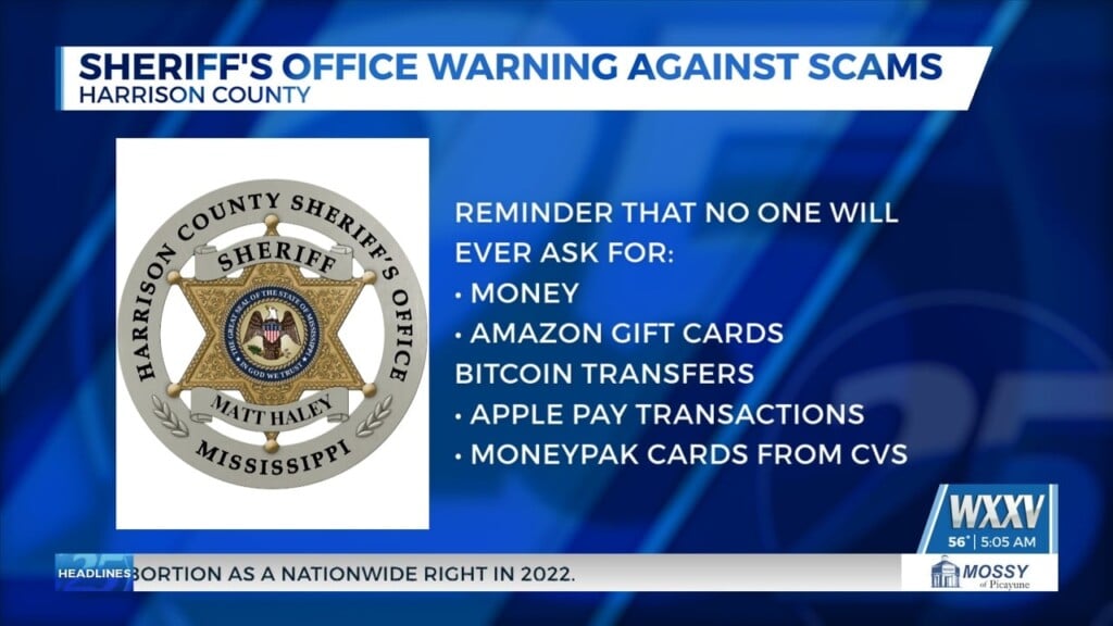 Harrison County Sheriff’s Office Warns Against Scams