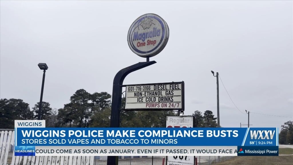 Wiggins Police Department Conducts Compliance Operation, Finds Four Stores In Violation Of Illegal Product Sales To Minors