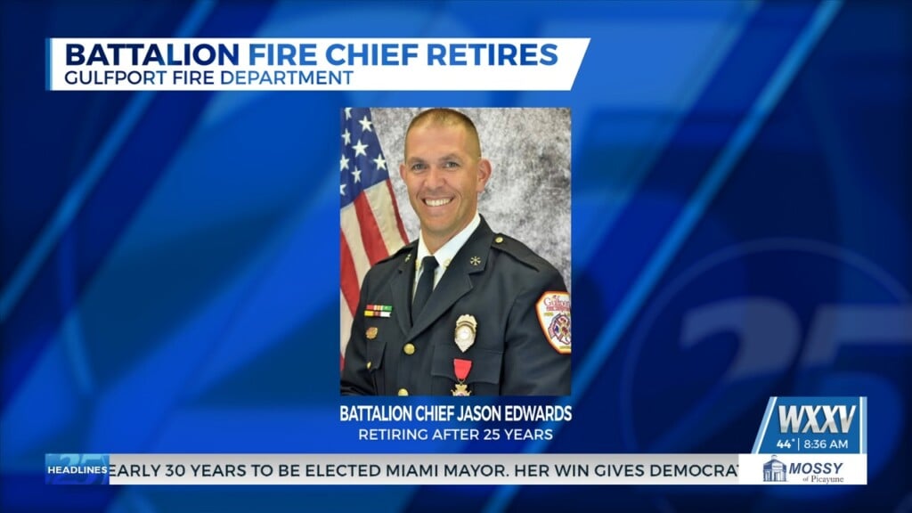 Gulfport Fire Battalion Fire Chief Jason Edwards Retires