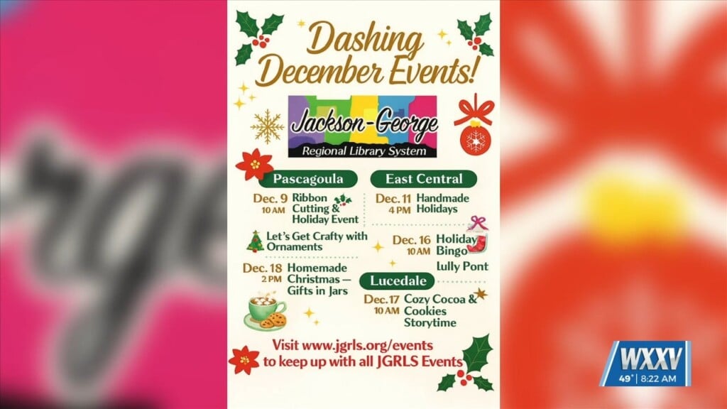 December Events At The Jackson George Regional Library System