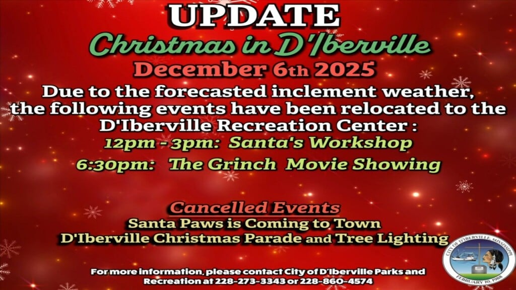 Christmas In D’iberville Events Relocated Due To Weather