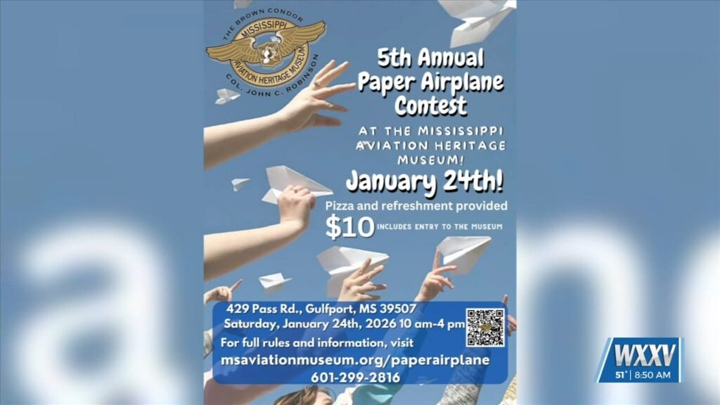 5th Annual Paper Airplane Contest At Ms Aviation Heritage Museum