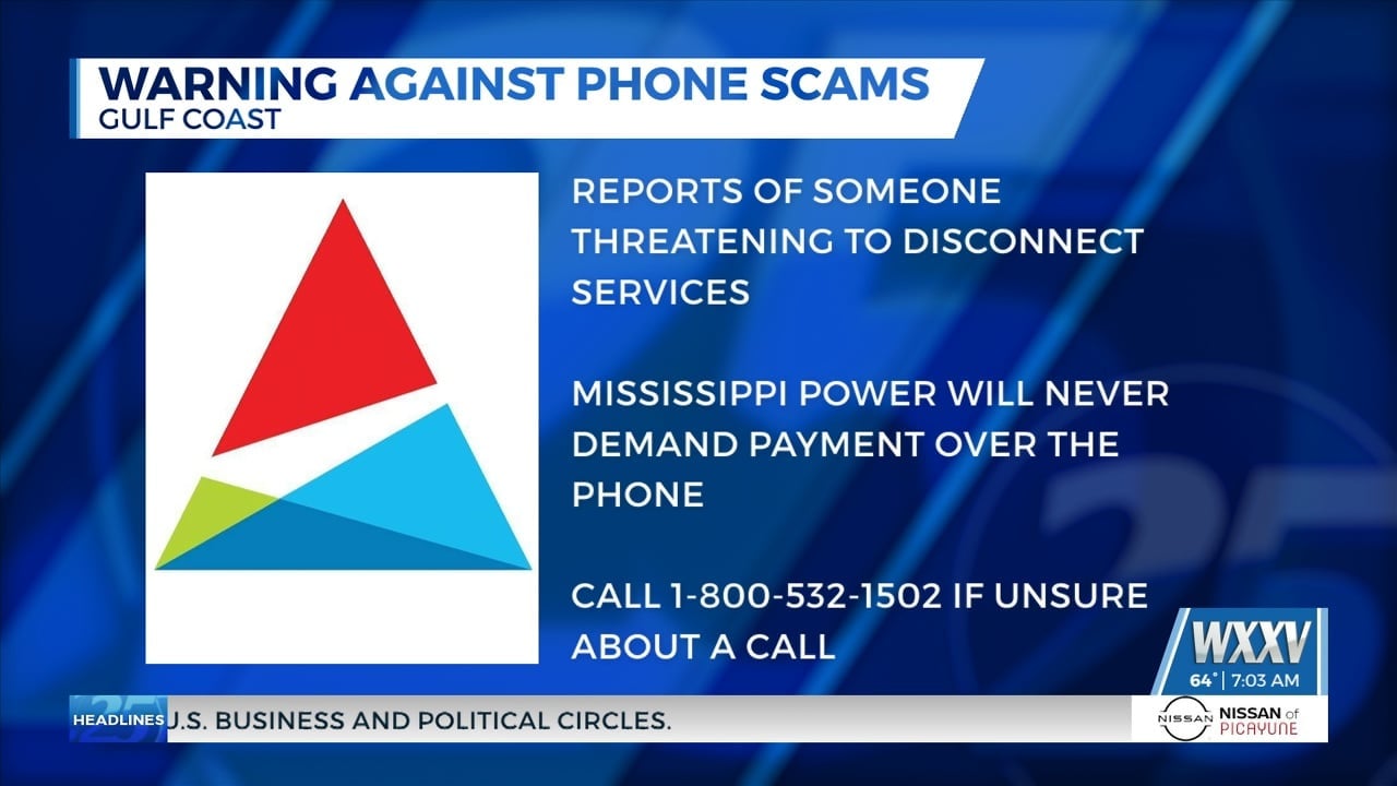 Mississippi Power warning against phone scams