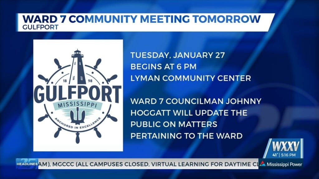 Ward 7 Community Meeting Happening Tuesday In Gulfport