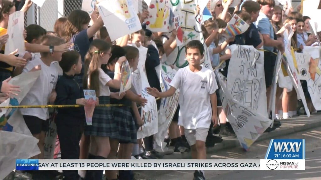 Classmates At St. James Catholic Elementary Celebrate 2nd Grader's Victory Over Stage 4 Cancer