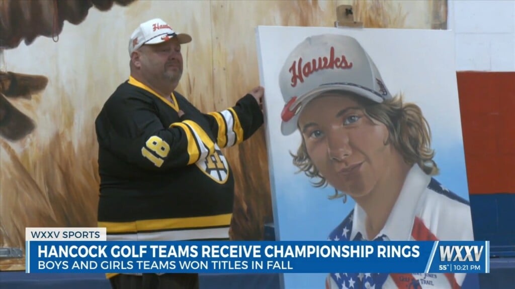 Hancock Golf Teams Receive Championship Rings, Honor Life Of Rowdy Foster