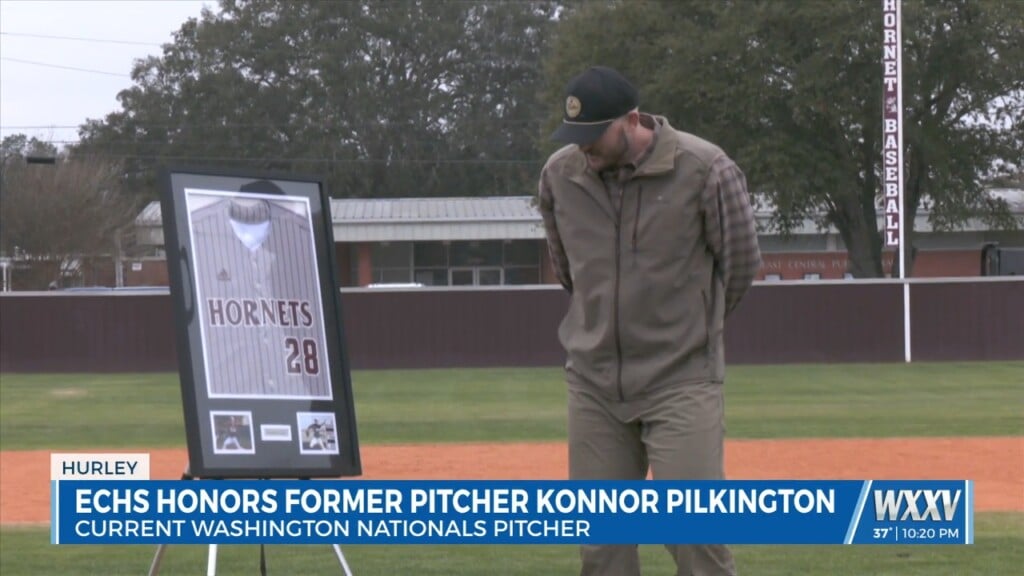 Washington Nationals Pitcher Konnor Pilkington Returns To East Central High School For Jersey Retirement