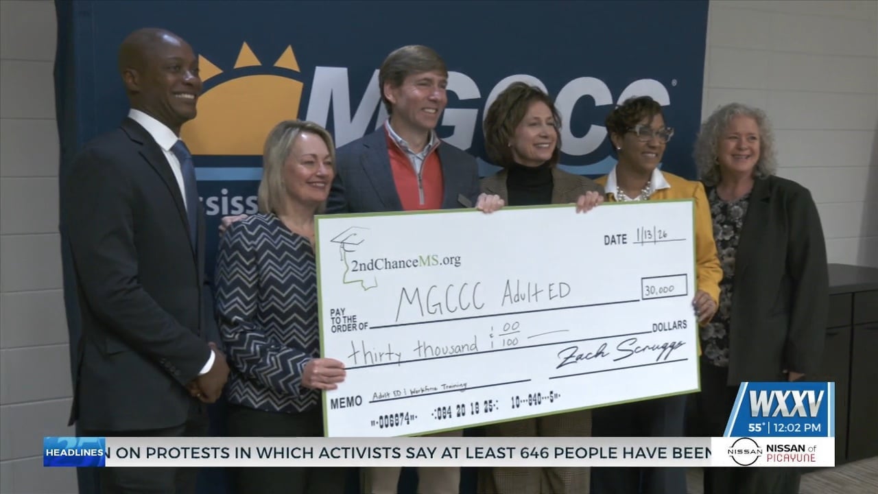 Check presentation for adult education at MGCCC