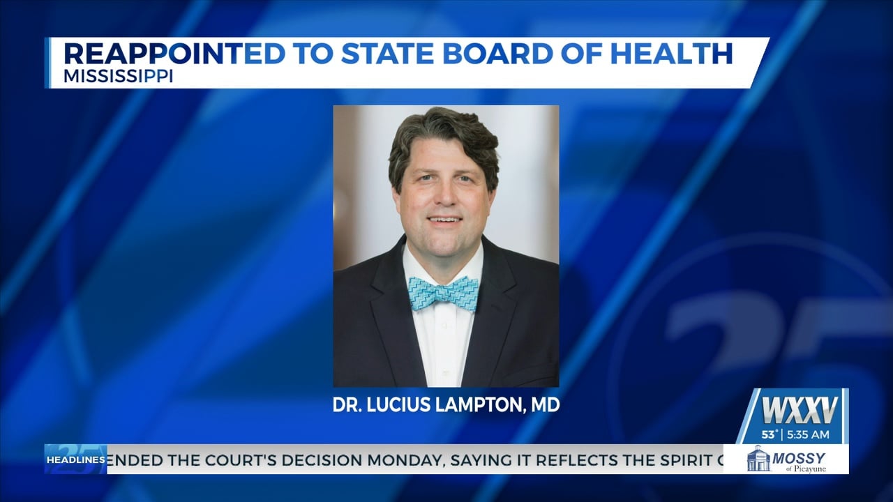 Dr. Lucius Lampton reappointed to state board of health