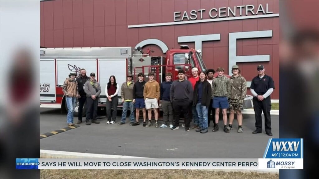 East Central High Students Create New Gear Racks For Fire Station