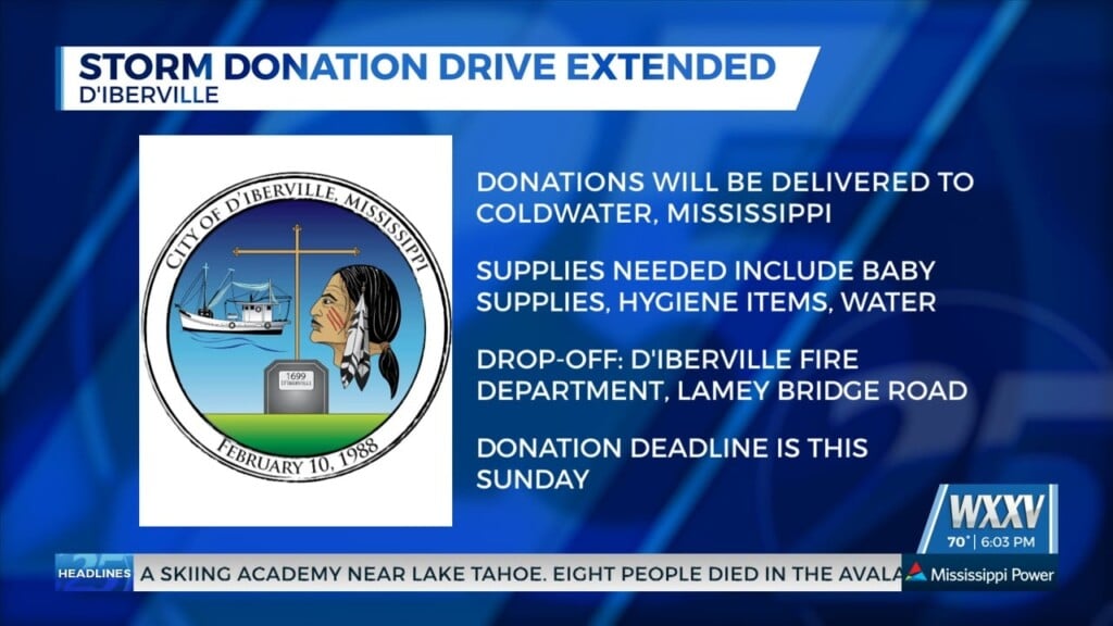 City Of D’iberville Extends Storm Donation Drive