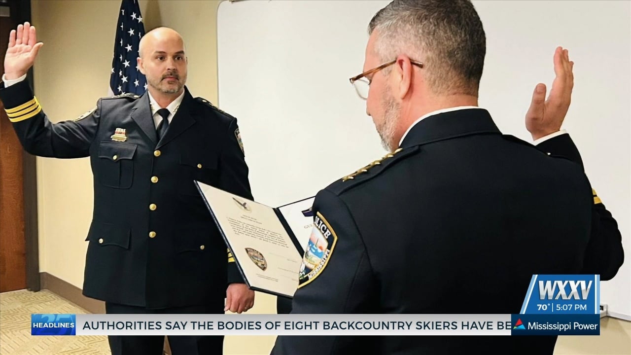 Gulfport Police Department swears in new deputy police chief - WXXV News 25