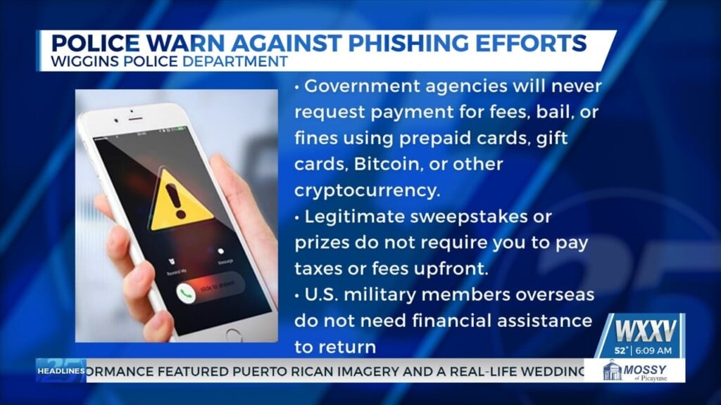Wiggins Police Warning Against Phishing Scams