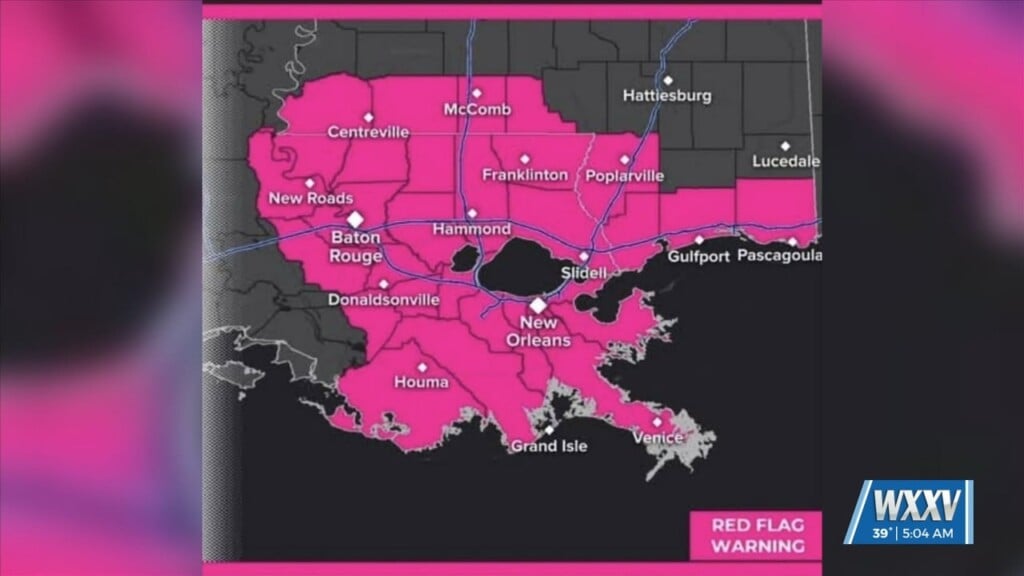 Red Flag Warning In Effect Across The Gulf Coast