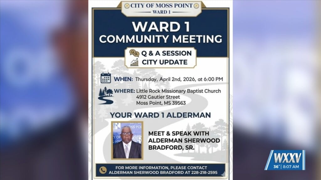 Moss Point Officials Invite Residents To Upcoming Ward 1 Community Meeting