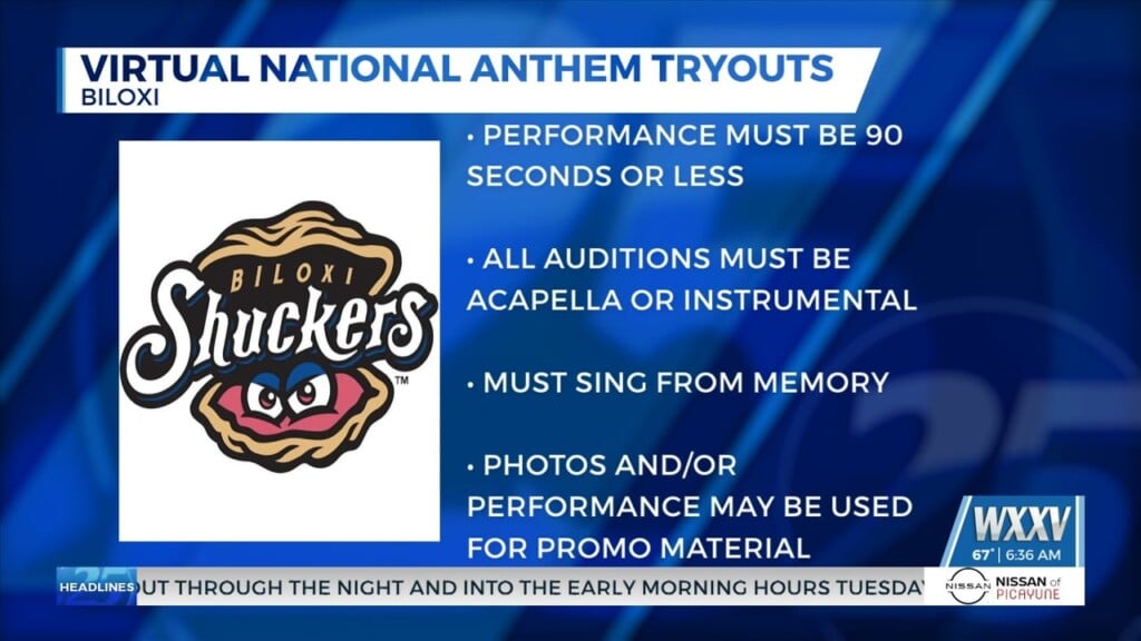 Biloxi Shuckers Hosting Tryouts To Sing National Anthem At Games