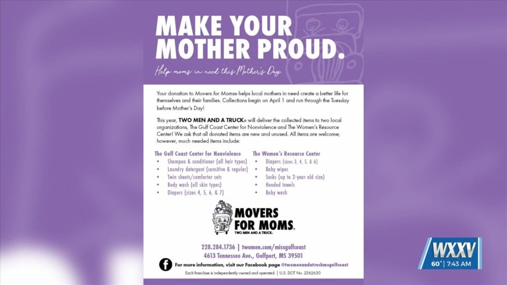 Two Men And A Truck Collecting For Movers For Moms Donation Drive