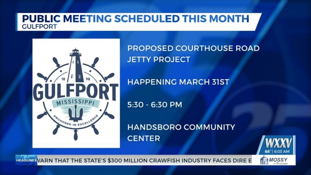 Public Meeting To Discuss Proposed Courthouse Road Jetty Project In Gulfport
