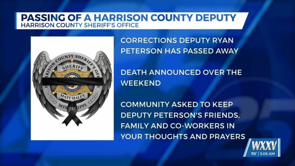 Harrison County Sheriff’s Office Mourns Corrections Deputy Ryan Peterson