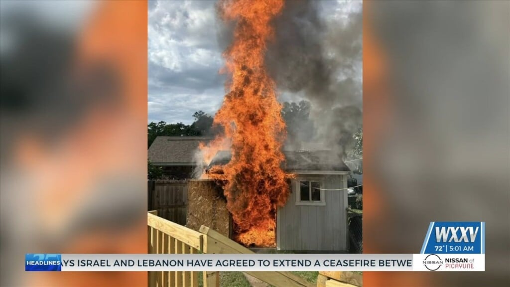 Firefighters Battled Shed Fire In Wiggins