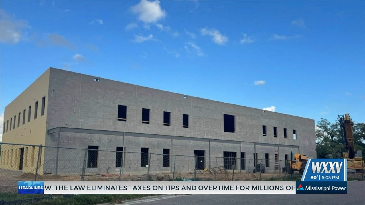 Construction continues on Dubard School for Language Disorder at Gulf Park campus