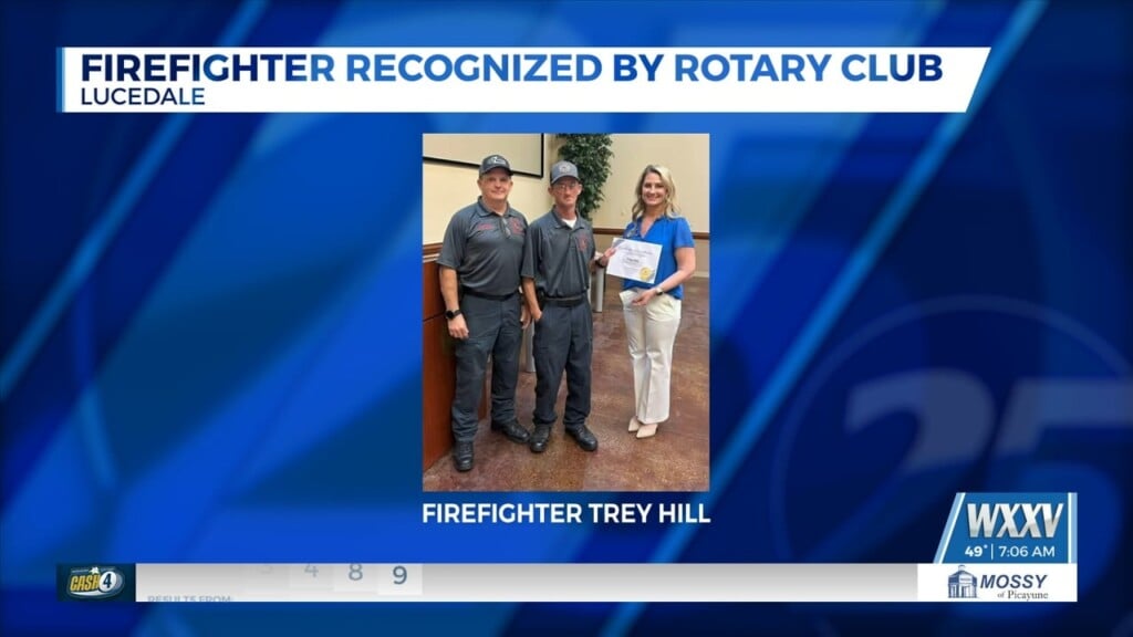 Lucedale Firefighter Recognized By Rotary Club