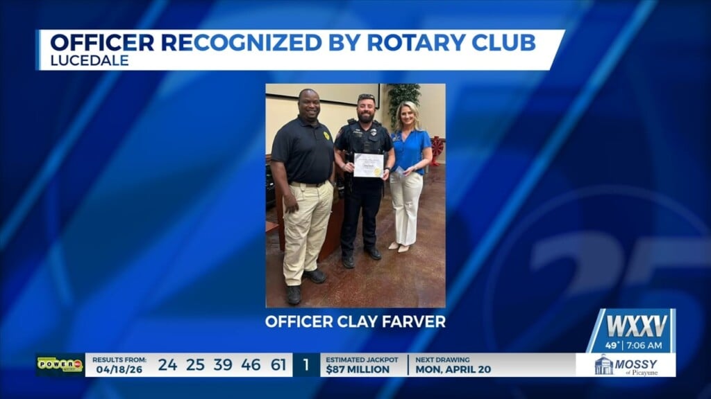 Lucedale Police Officer Recognized By Rotary Club