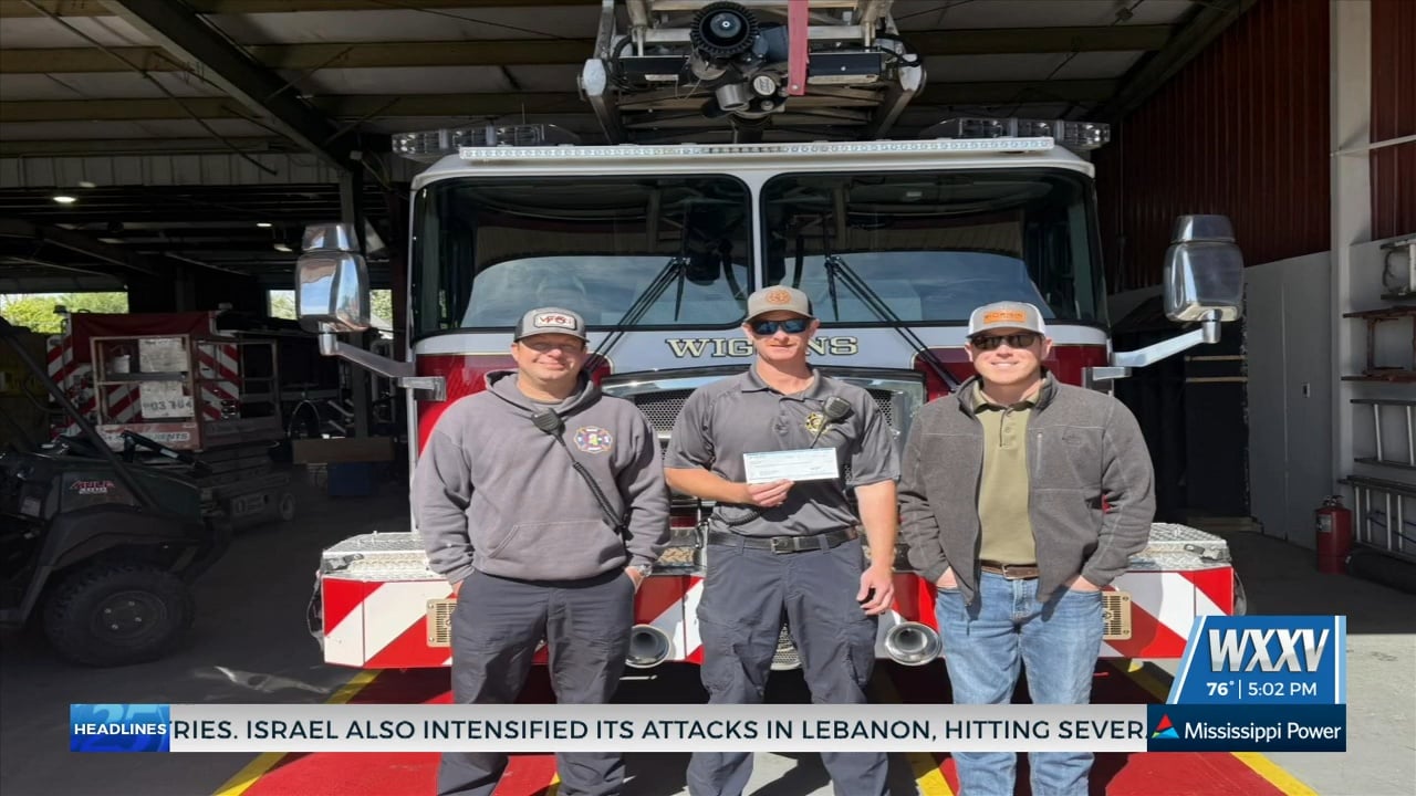 Wiggins Fire Department receives donation