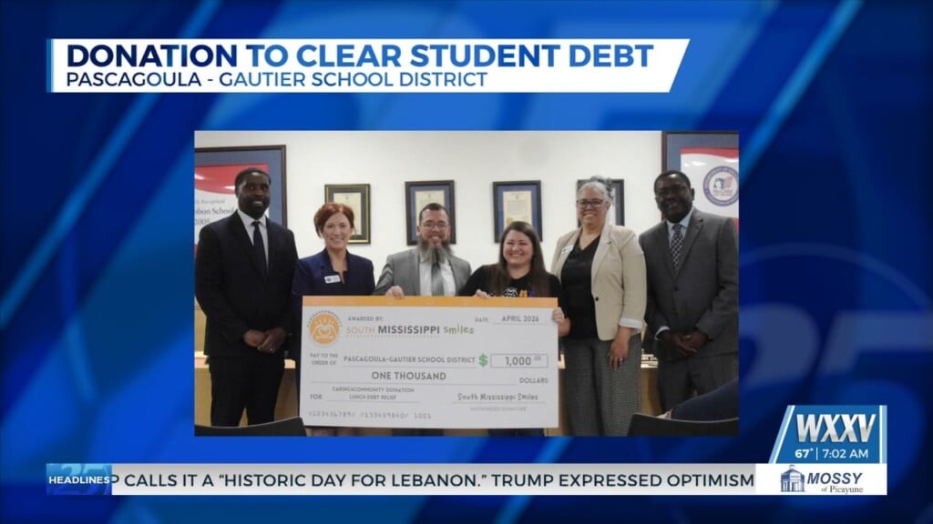 Donation To Clear Outstanding Student Meal Debt At Pascagoula Gautier School District